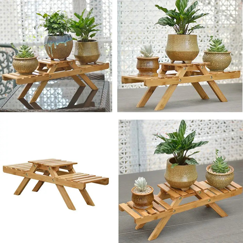 Solid Wooden Floor,  Folding Flower Stand
