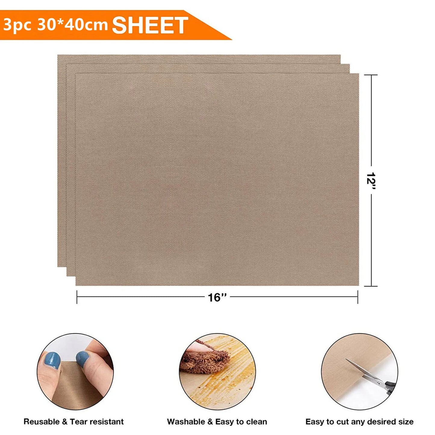 Reusable Heat Resistant Baking Sheet Oil-proof Paper