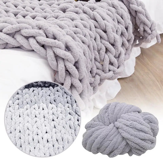 DIY Super Bulky Arm Knitting wool 2.5cm Thick Home Rug knitted Chenille Chunky Yarn For Knitting Hand Knitting Hat Scarf Thread