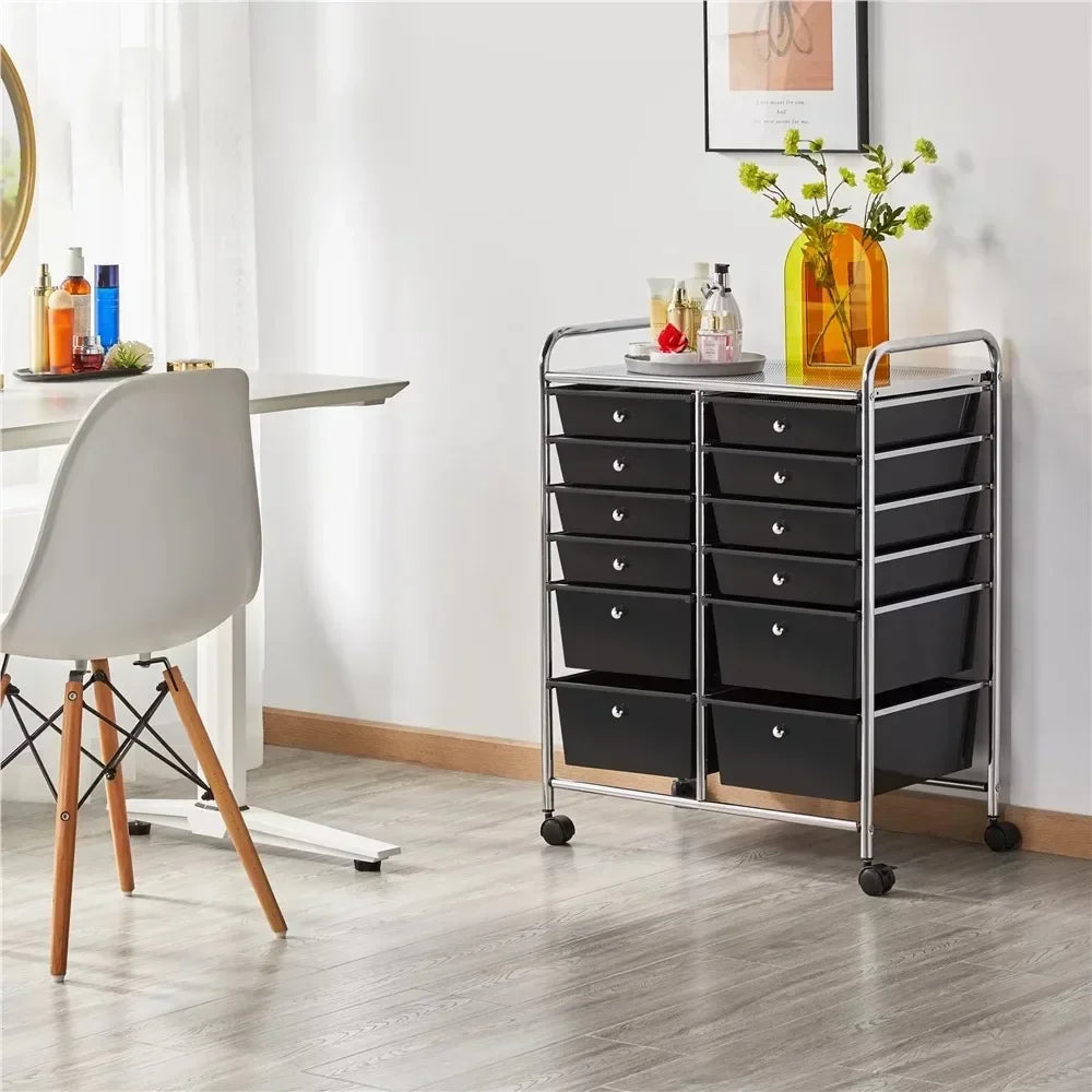 12 Drawer Rolling Storage Cart