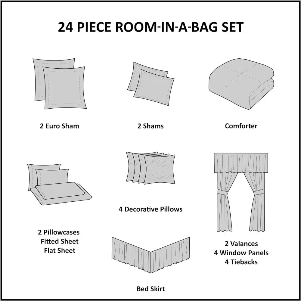 24-Piece Room In A Bag Comforter Set-