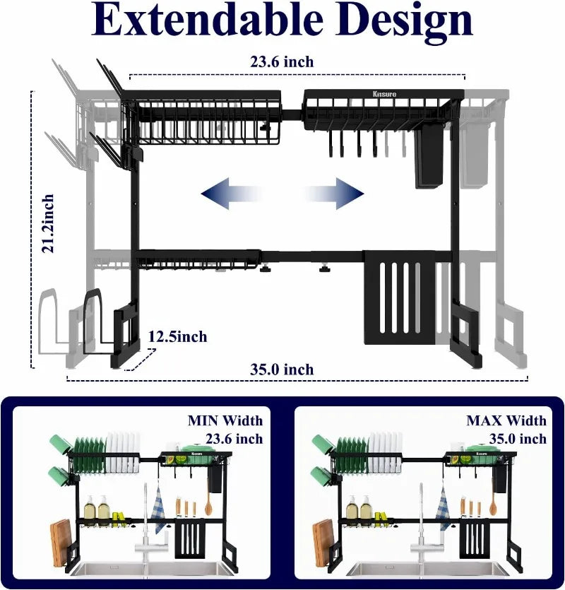Kitchen Over The Sink Dish Drying Rack