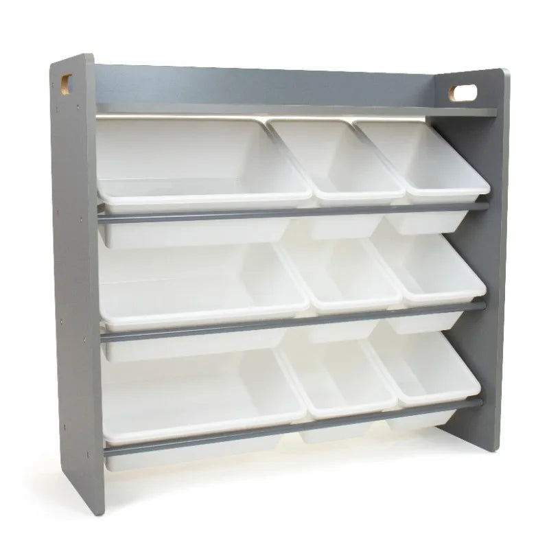 Storage Organizer with Shelf and 9 Storage Bins