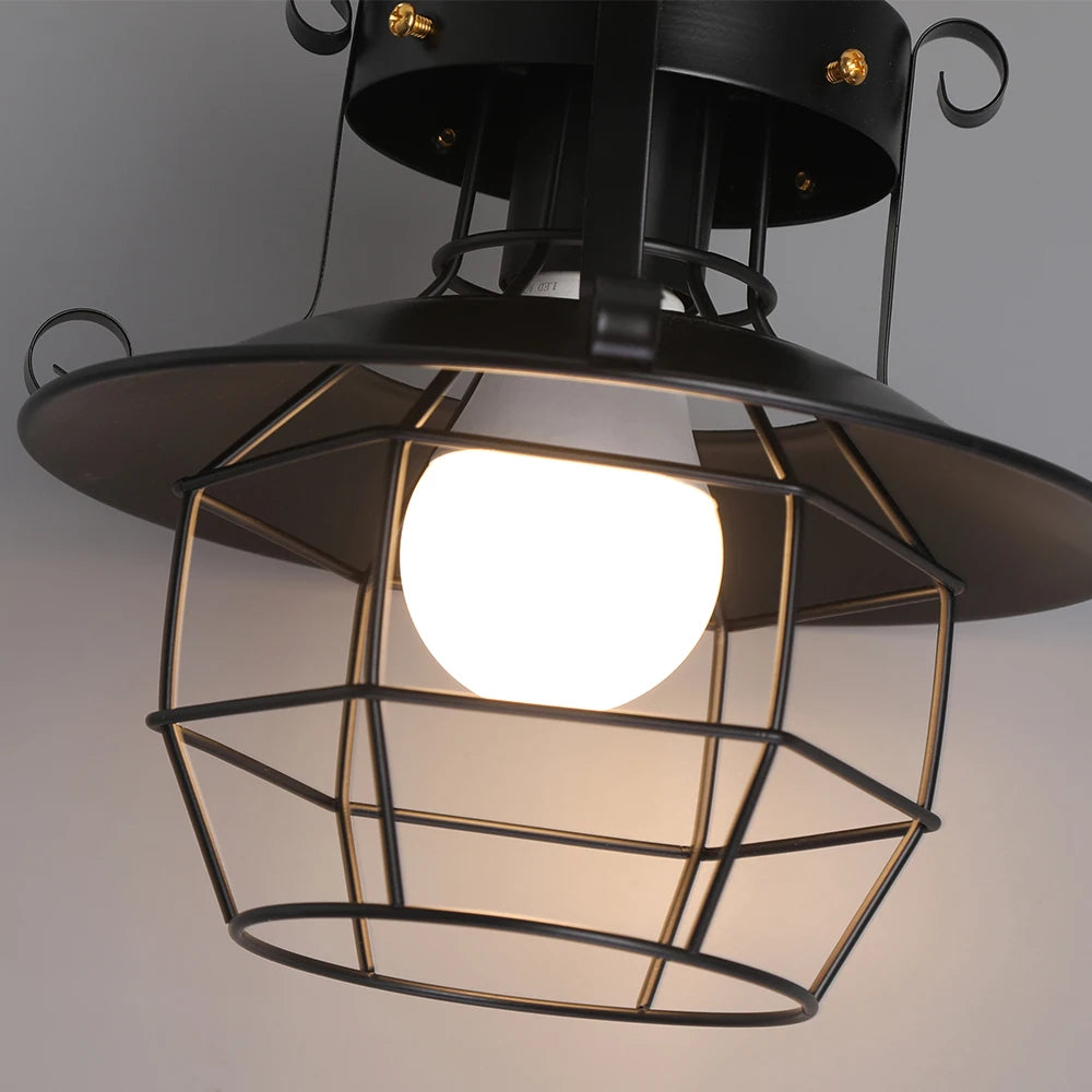 Retro Iron Pendant Light Led Chandelier