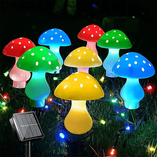 3/8/10pcs LED Solar Mushroom  Solar Lights