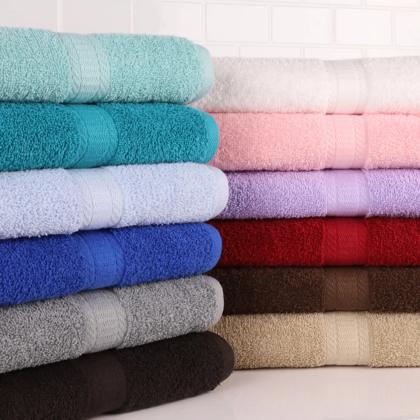 Bath Towel Set, Cotton Textured