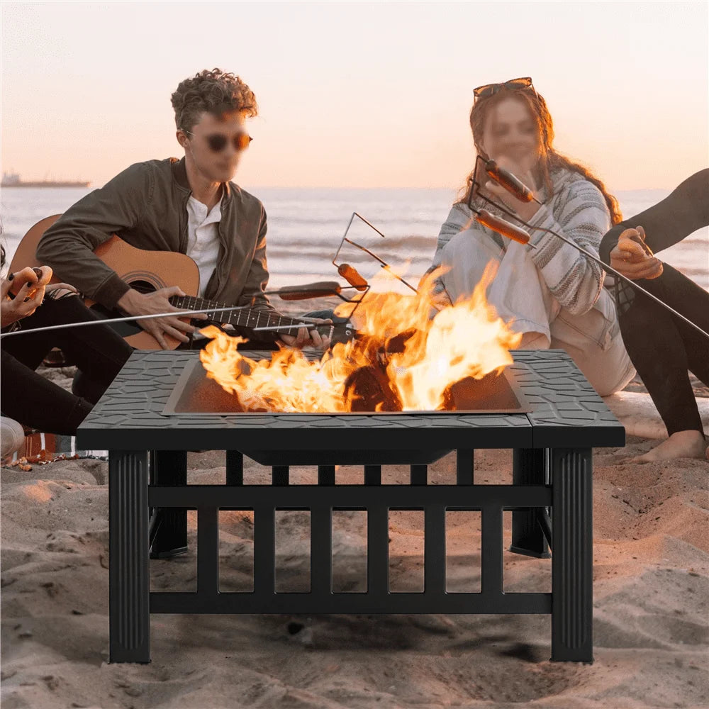 Metal Fire Pit 32-Inch