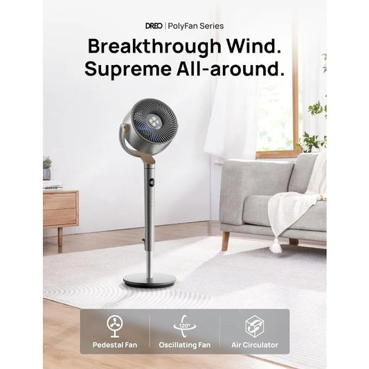 Dreo Standing Fan, 120°+120°