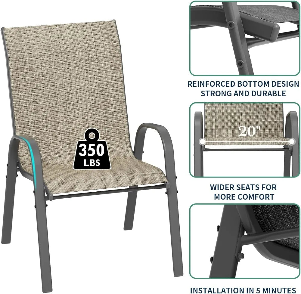 Patio Dining Chairs Set of 4,