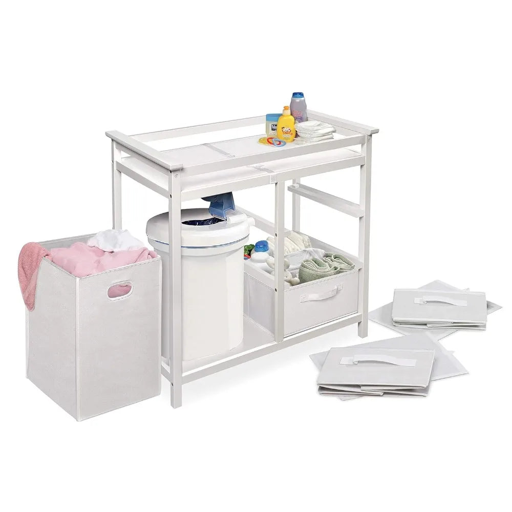 Baby Changing Table with Laundry Hamper