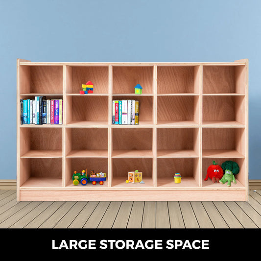 Storage Cabinet  Wooden Cubby 20 Grids