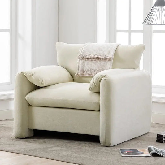 Accent Chair for Living Room, Bedroom, Cream