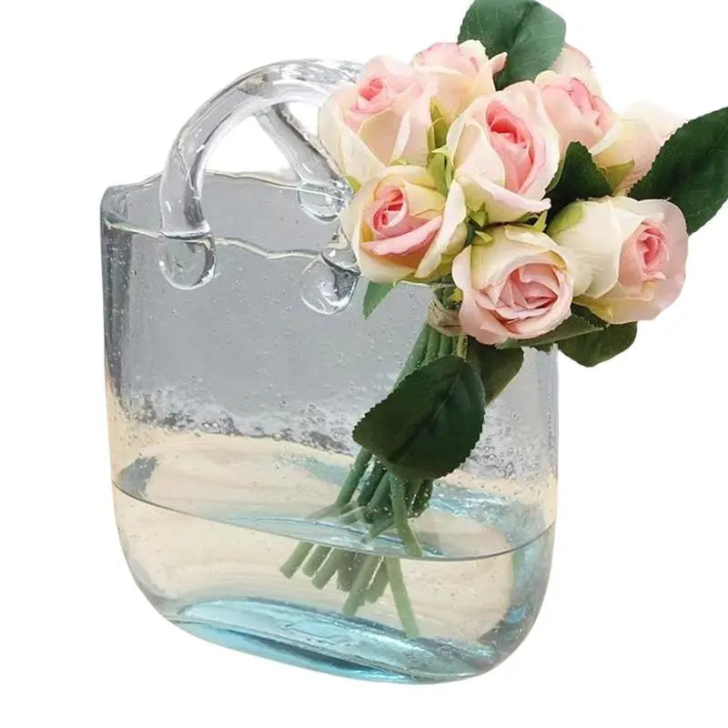 Transparent Handbag Bag Glass Vase