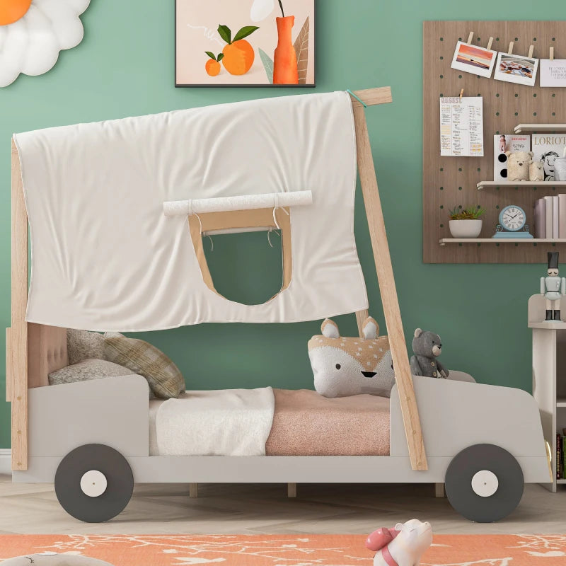 Twin/Full Size wooden car bed