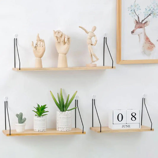 Wall Shelf Decorative  with Metal Brackets