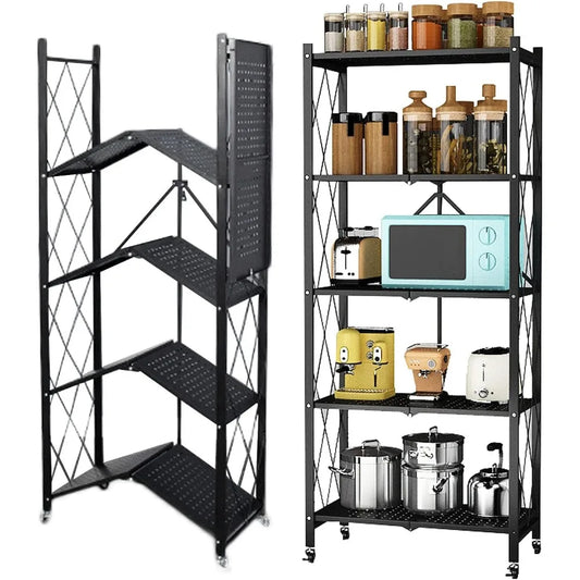 Storage Shelves, 5-Shelf Foldable Metal Garage Shelving