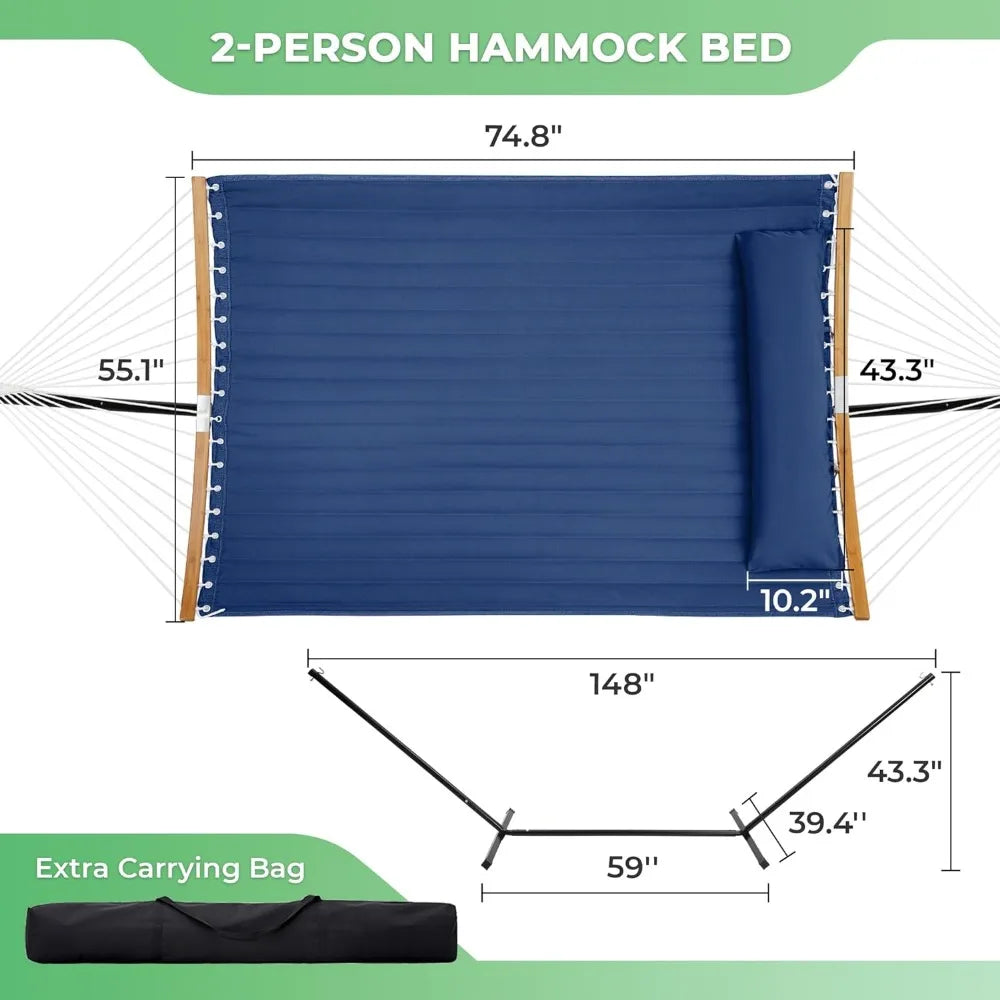 Curved-Bar Hammock with Stand,
